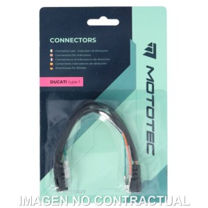 PAR DE CONECTORES MOTOTEC PARA INTERMITENTES DUCATI (TIPO 1)