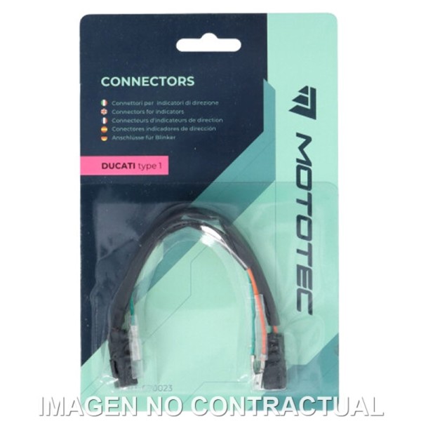 PAR DE CONECTORES MOTOTEC PARA INTERMITENTES DUCATI (TIPO 1)