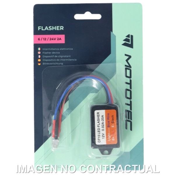 INTERMITENCIA ELECTRÓNICA MOTOTEC 6/12/24V 2A