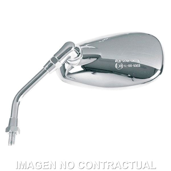 Espejo HERT Cromado Moto Custom Izquierdo