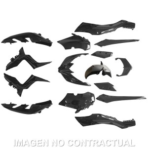 KIT PLASTICOS HERT YAMAHA X-MAX 125-300 15 PZAS NEGRO BRILLO