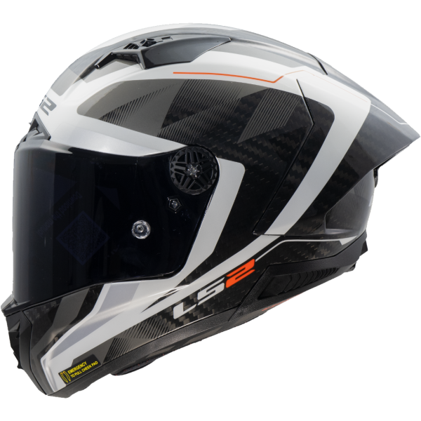 CASCO LS2 FF805 THUNDER GP AERO RAUTE WHITE GREY