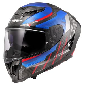 CASCO LS2 FF807 DRAGON TRAX BLUE RED