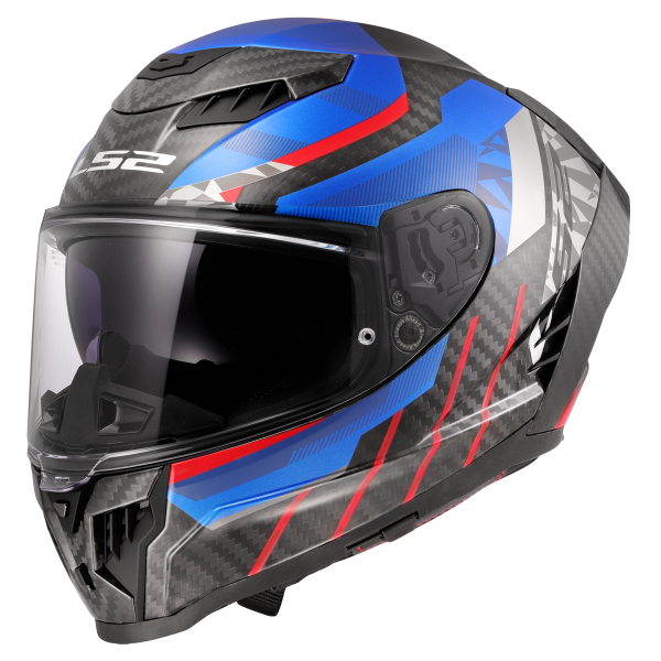 CASCO LS2 FF807 DRAGON TRAX BLUE RED