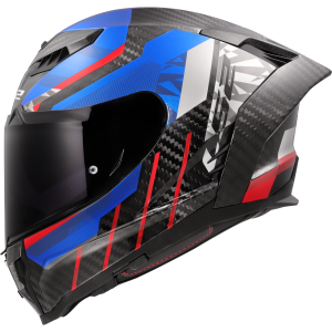 CASCO LS2 FF807 DRAGON TRAX BLUE RED