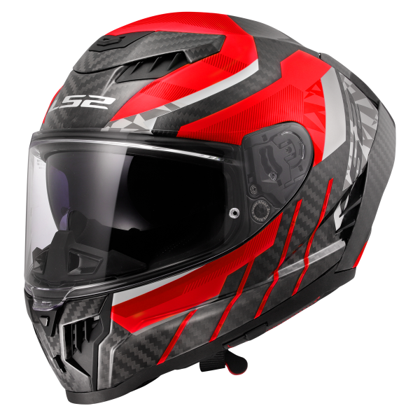 CASCO LS2 FF807 DRAGON TRAX RED