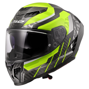 CASCO LS2 FF807 DRAGON TRAX HI VIS YELLOW