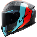 CASCO LS2 FF811 VECTOR II C GRID RED CYAN