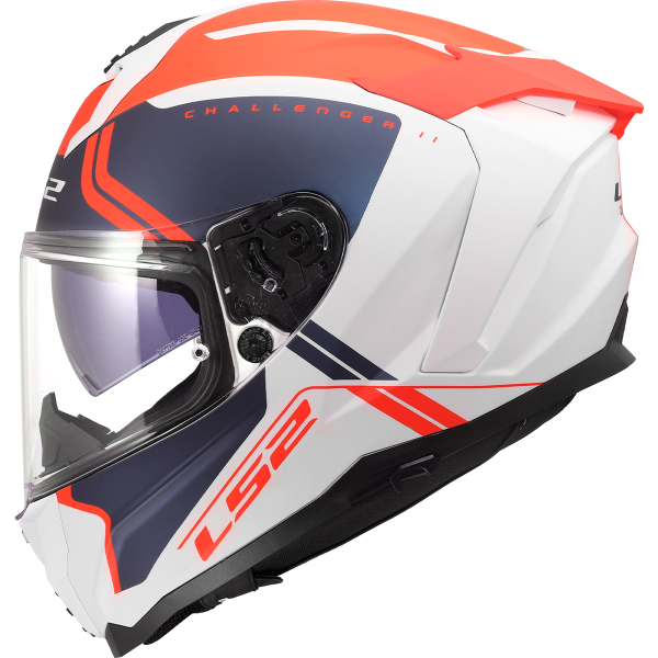CASCO LS2 FF817 CHALLENGER II TITAN WHITE BLUE RED