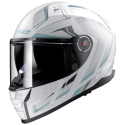 CASCO LS2 FF811 VECTOR II ALIZER   MATT WHITE SILVER