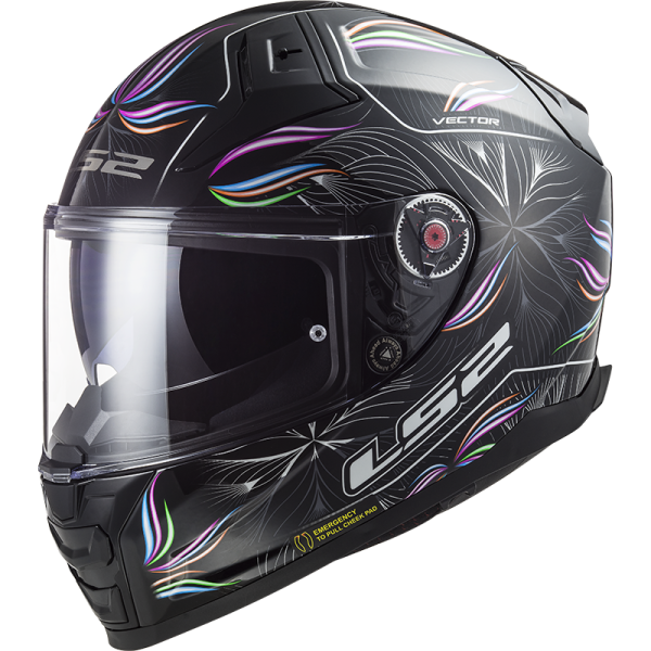 CASCO LS2 FF811 VECTOR II TROPICAL BLACK WHITE