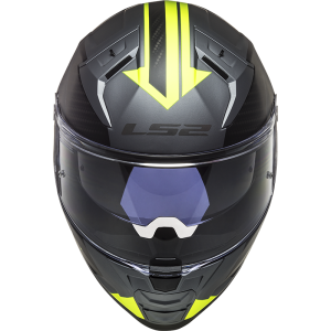 CASCO LS2 FF811 VECTOR II SPLITTER MATT TITANIUM HI VIS YELLOW