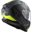 CASCO LS2 FF811 VECTOR II SPLITTER MATT TITANIUM HI VIS YELLOW