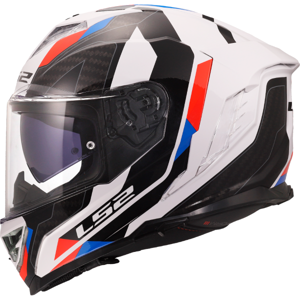 CASCO LS2 FF818 STORM III SPORTY WHITE BLUE RED