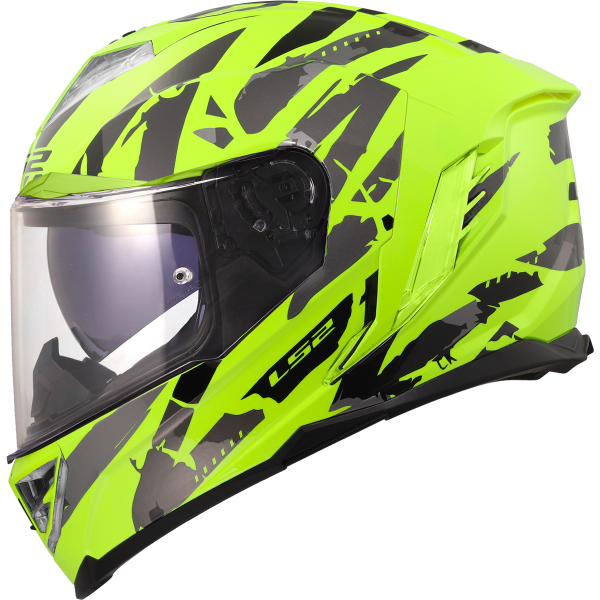 CASCO LS2 FF818 STORM III KAOS HI VIS YELLOW