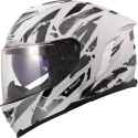 CASCO LS2 FF818 STORM III KAOS WHITE GREY