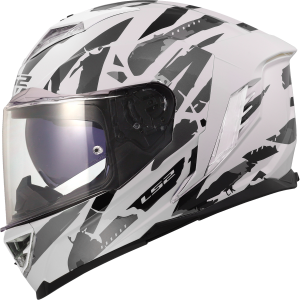 CASCO LS2 FF818 STORM III KAOS WHITE GREY