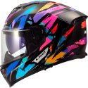 CASCO LS2 FF818 STORM III KAOS BLACK PURPLE BLUE