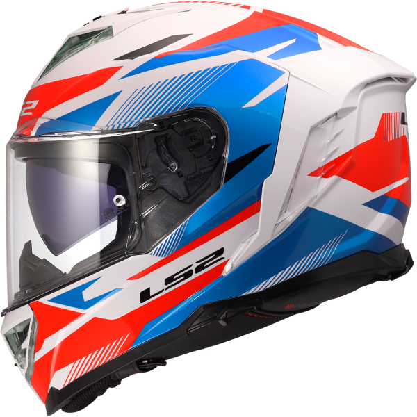 CASCO LS2 FF818 STORM III KOMAI WHITE BLUE RED