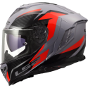 CASCO LS2 FF818 STORM III DYNAMO GREY RED
