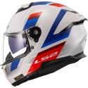 CASCO LS2 FF808 STREAM II VINTAGE WHITE BLUE RED