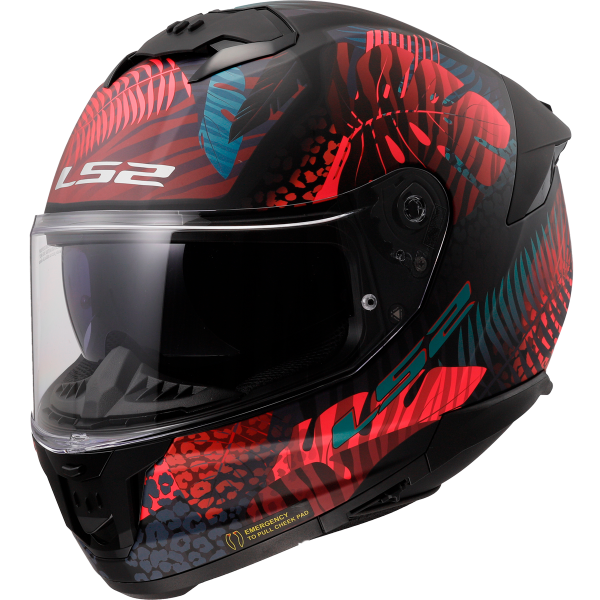CASCO LS2 FF808 STREAM II JUNGLE MATT BLACK PINK BLUE