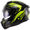 CASCO LS2 FF808 STREAM II FURY BLACK HI VIS YELLOW