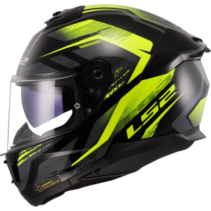 CASCO LS2 FF808 STREAM II FURY BLACK HI VIS YELLOW