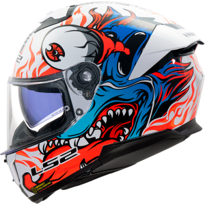 CASCO LS2 FF808 STREAM II INFERNO WHITE BLUE