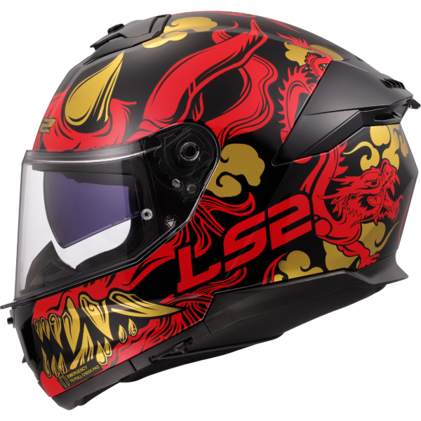 CASCO LS2 FF808 STREAM II DRAKO BLACK RED