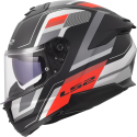 CASCO LS2 FF808 STREAM II VINTAGE BLACK GREY RED