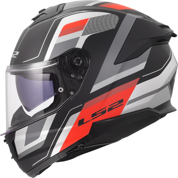 CASCO LS2 FF808 STREAM II VINTAGE BLACK GREY RED