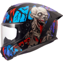 CASCO LS2 FF820 RAPID III ZOMBIE II BLACK RED BLUE