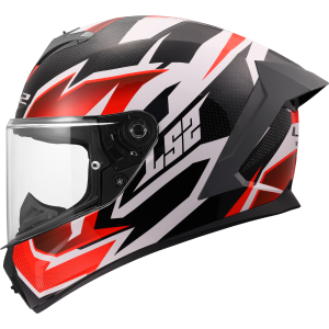 CASCO LS2 FF820 RAPID III XTREM WHITE BLACK RED