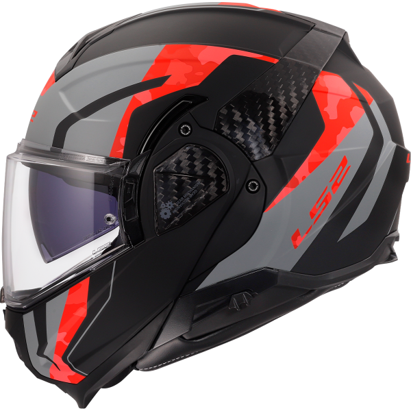 CASCO LS2 FF910 ADVANT II GLIDE BLACK GREY RED