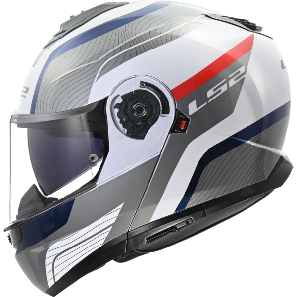 CASCO LS2 FF908 STROBE II MONZA WHITE BLUE RED