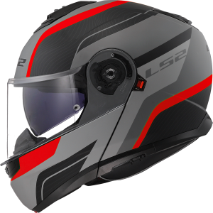 CASCO LS2 FF908 STROBE II MONZA BLACK GREY RED