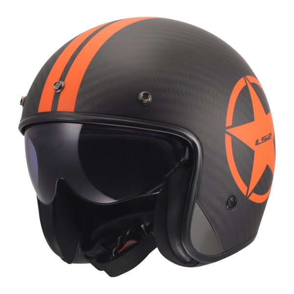 CASCO LS2 OF601 BOB II C STAR ORANGE
