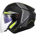 CASCO LS2 OF603 INFINITY II FOCUS MATT BLACK HI VIS YELLOW