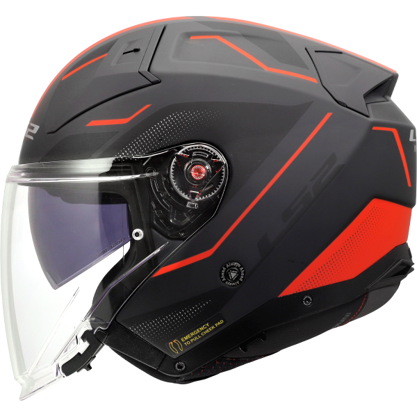 CASCO LS2 OF603 INFINITY II VEYRON BLACK GREY RED