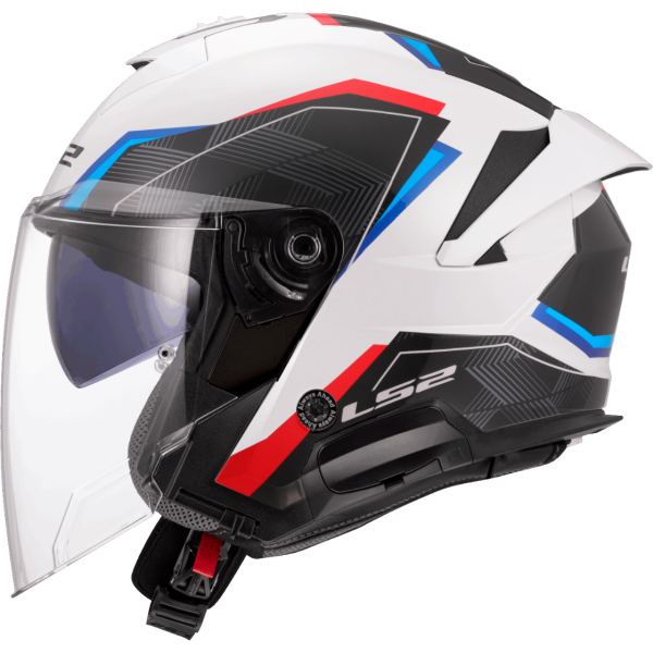 CASCO LS2 OF618 VERSO II AIR WHITE BLUE RED