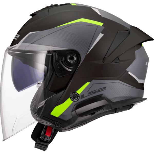 CASCO LS2 OF618 VERSO II AIR BLACK HI VIS YELLOW