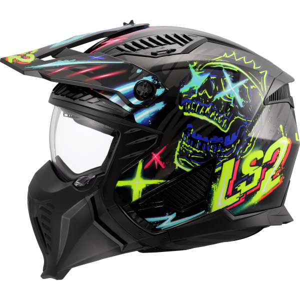 CASCO LS2 OF606 DRIFTER RAYZ BLACK BLUE