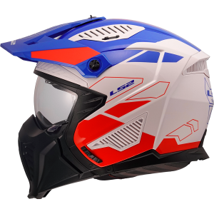 CASCO LS2 OF606 DRIFTER TREK WHITE BLUE RED