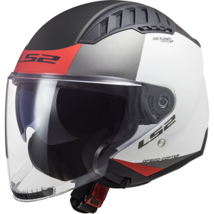 CASCO LS2 OF600 COPTER II URBANE MATT WHITE RED