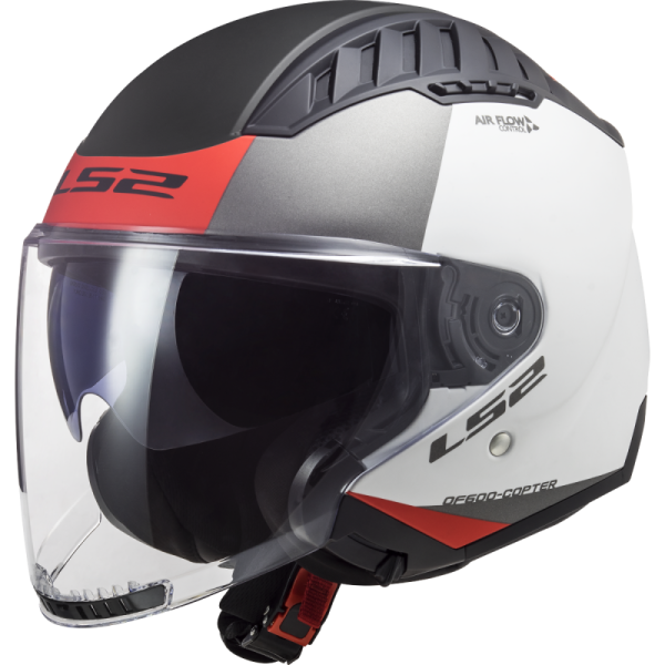 CASCO LS2 OF600 COPTER II URBANE MATT WHITE RED