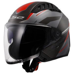 CASCO LS2 OF600 COPTER II DISTON GREY RED