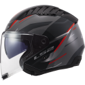 CASCO LS2 OF600 COPTER II DISTON GREY RED