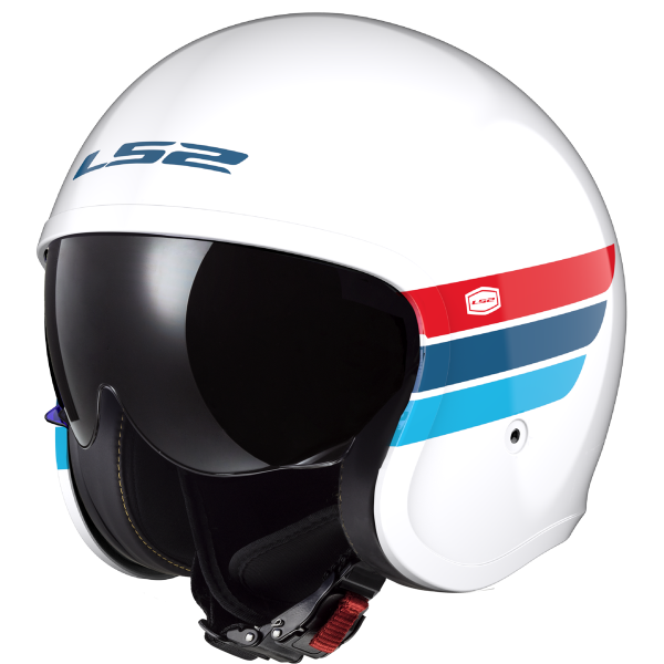 CASCO LS2 OF599 SPITFIRE RETRO WHITE BLUE RED