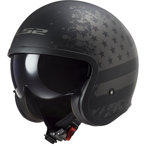 CASCO LS2 OF599 SPITFIRE FLAG BLACK